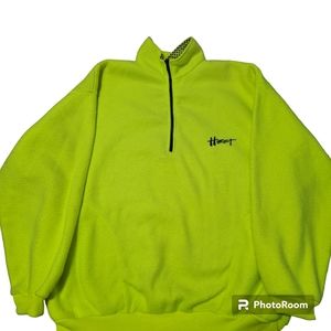 Xtreme Heet Neon Yellow Green Pullover Size XL Made In Taiwan R.O.C